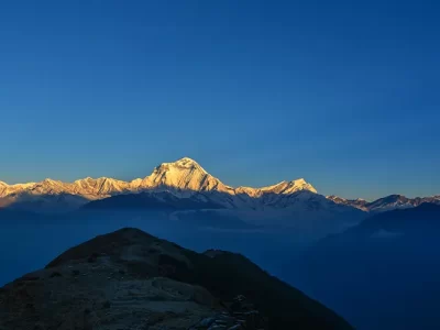 Sunset in Annapurna Himalayas