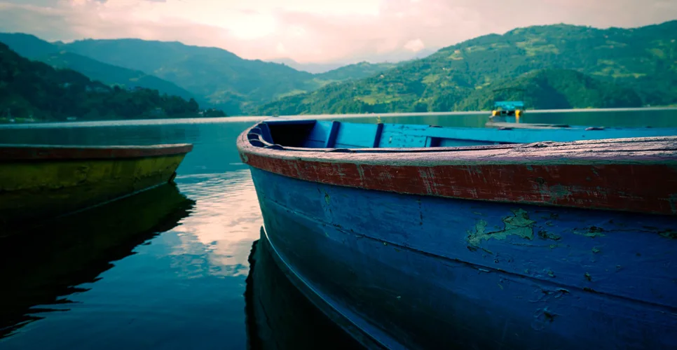 Small boat at lake