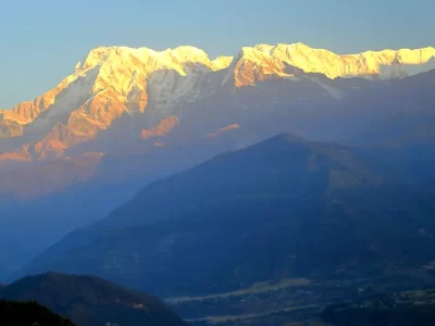 Sunrise at Annapurna mountain range