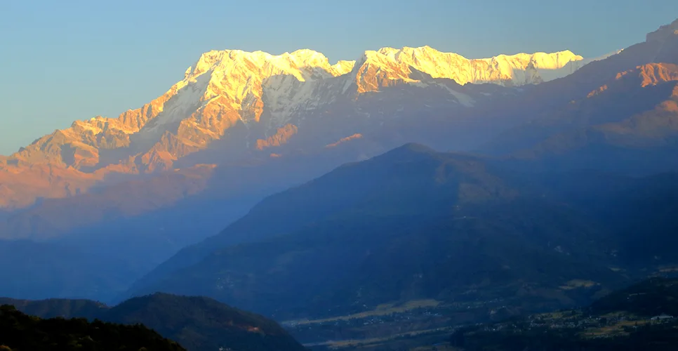 Sunrise at Annapurna mountain range