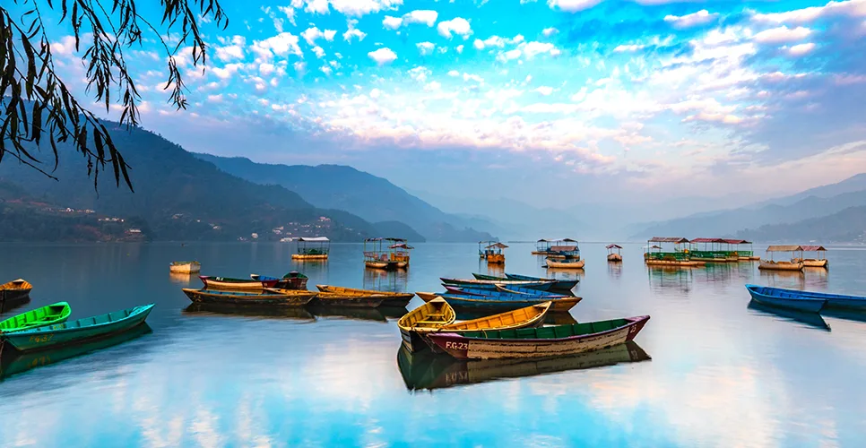 Sunrise in Phewa Lake