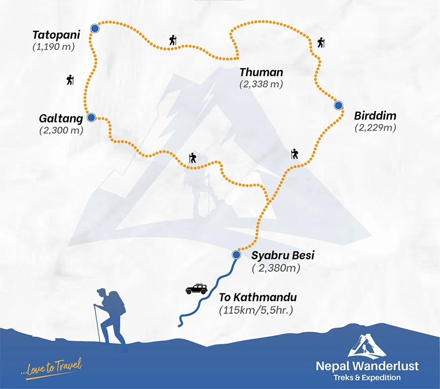 Tamang Heritage Trail Route Map