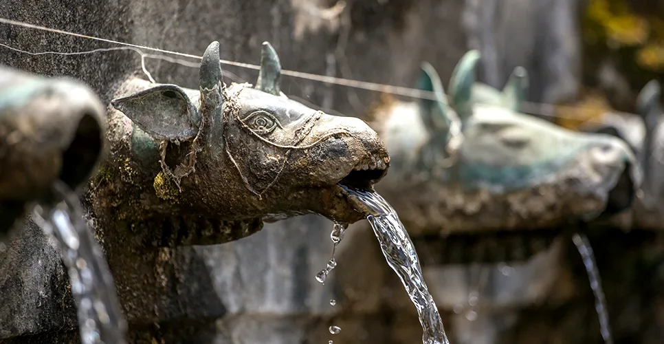 Wall Fountain at sacred Muktinath temple