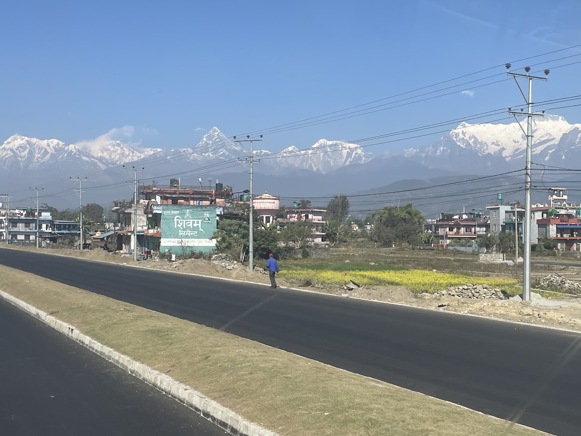 Scenic snow-capped mountain range